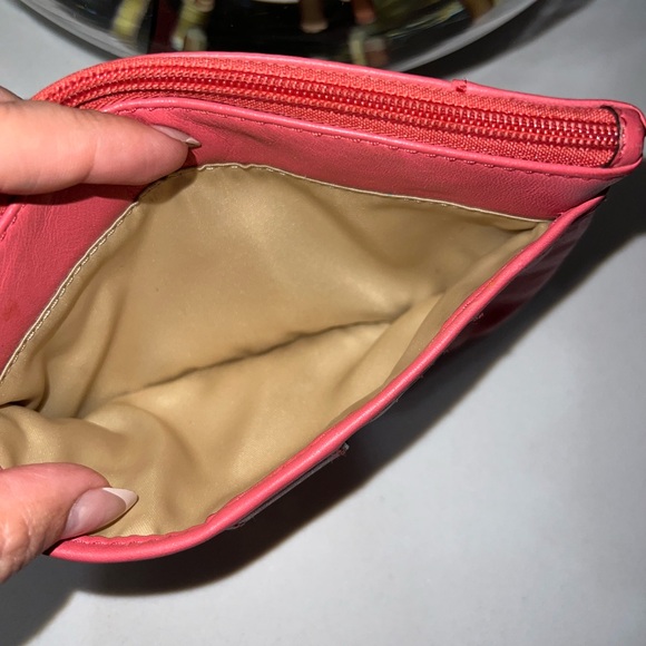 Coach Soho Geranium-Pink Leather Wristlet Wallet Mini Clutch Bag - Picture 6 of 10